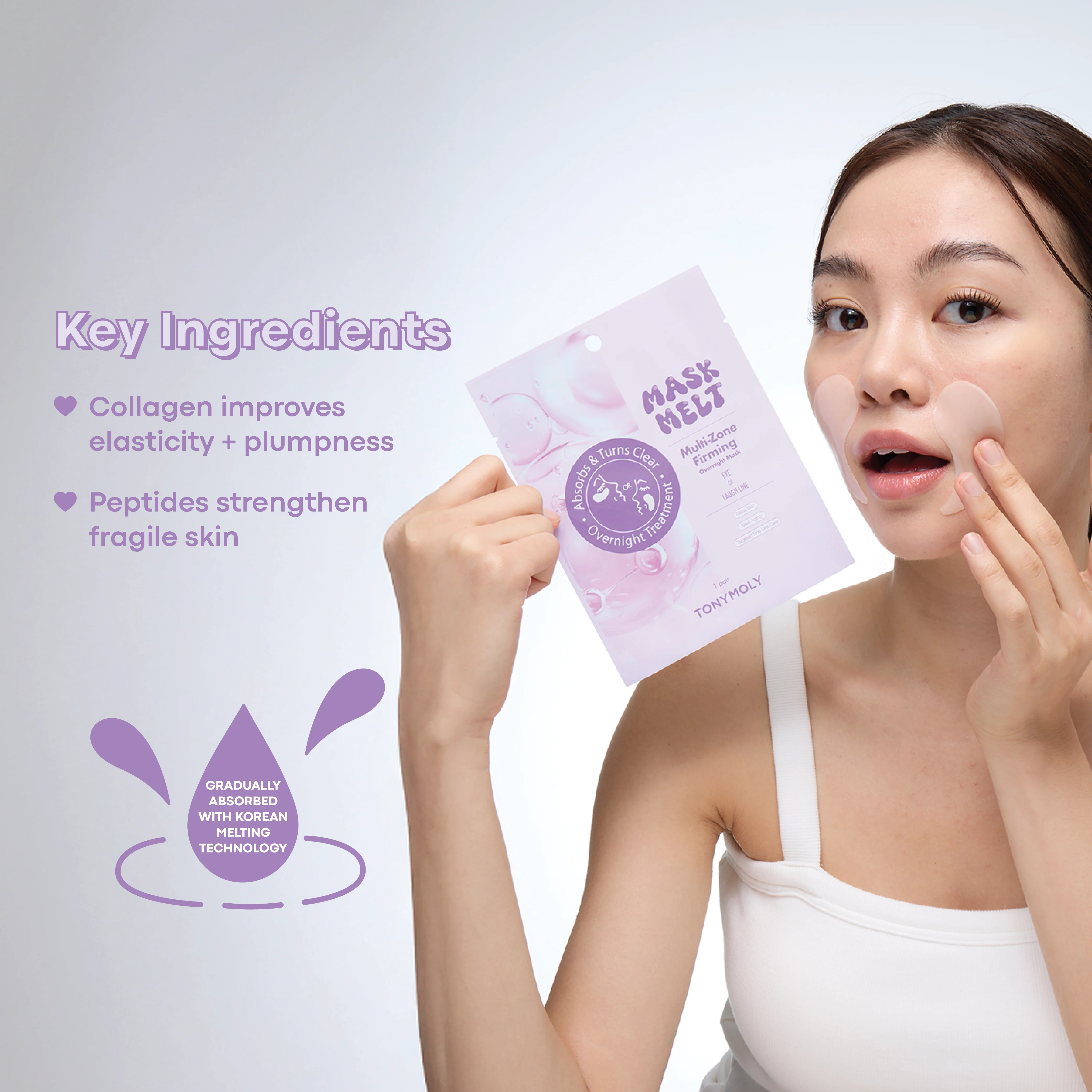 Peptide Eye & Smile Line Collagen Melt Mask - Image 3