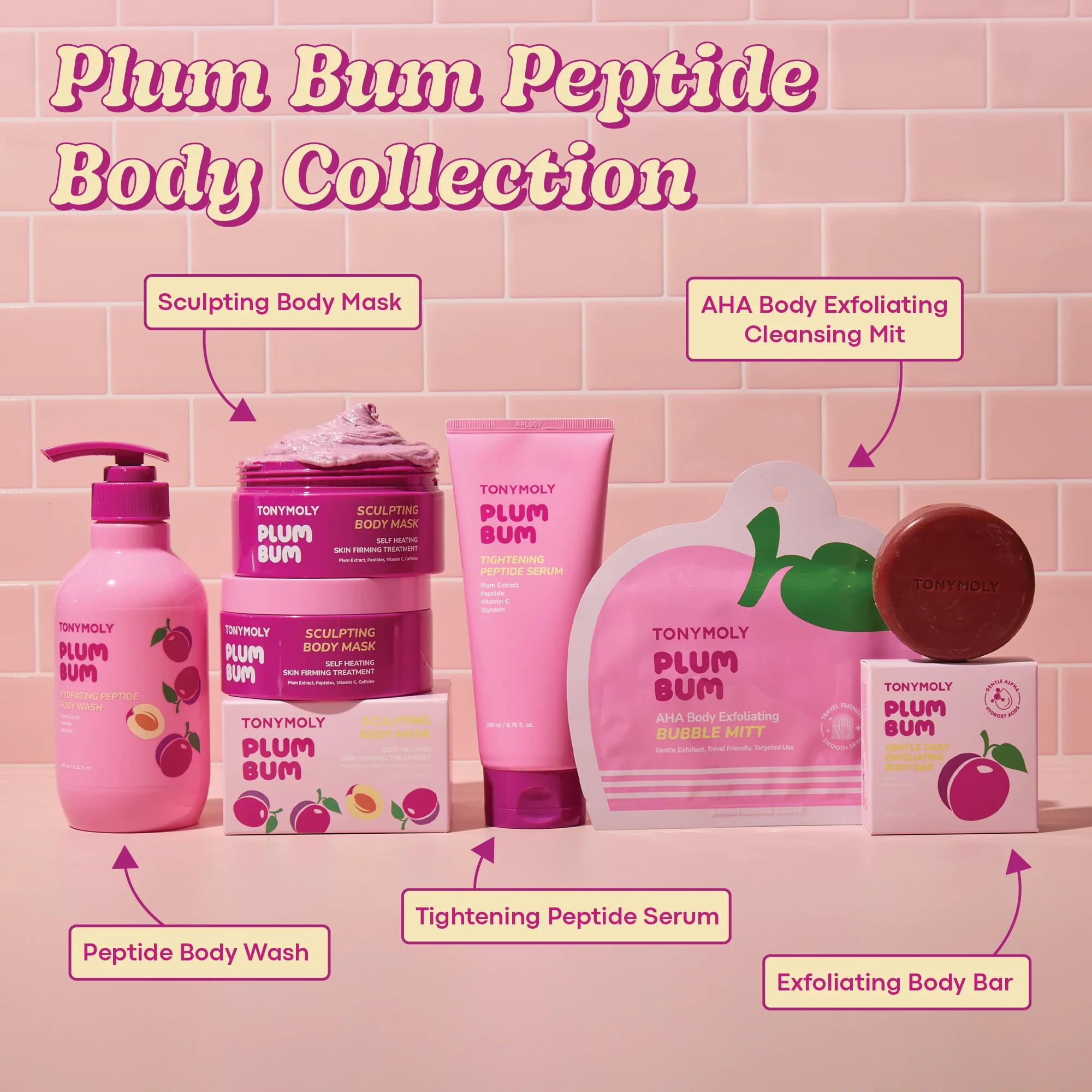 Plum Bum AHA Body Exfoliating Bubble Mitt - Image 4