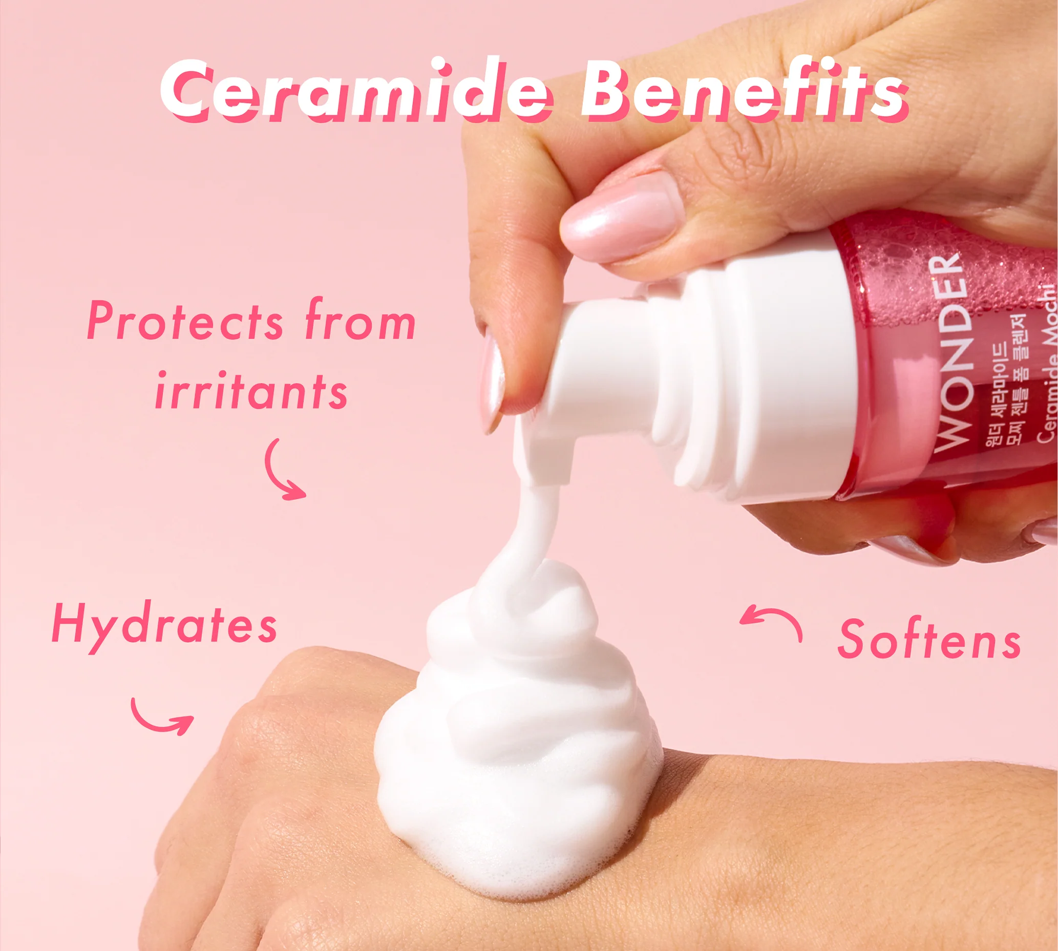 Wonder Ceramide Mochi Gentle Foam Cleanser - Image 5